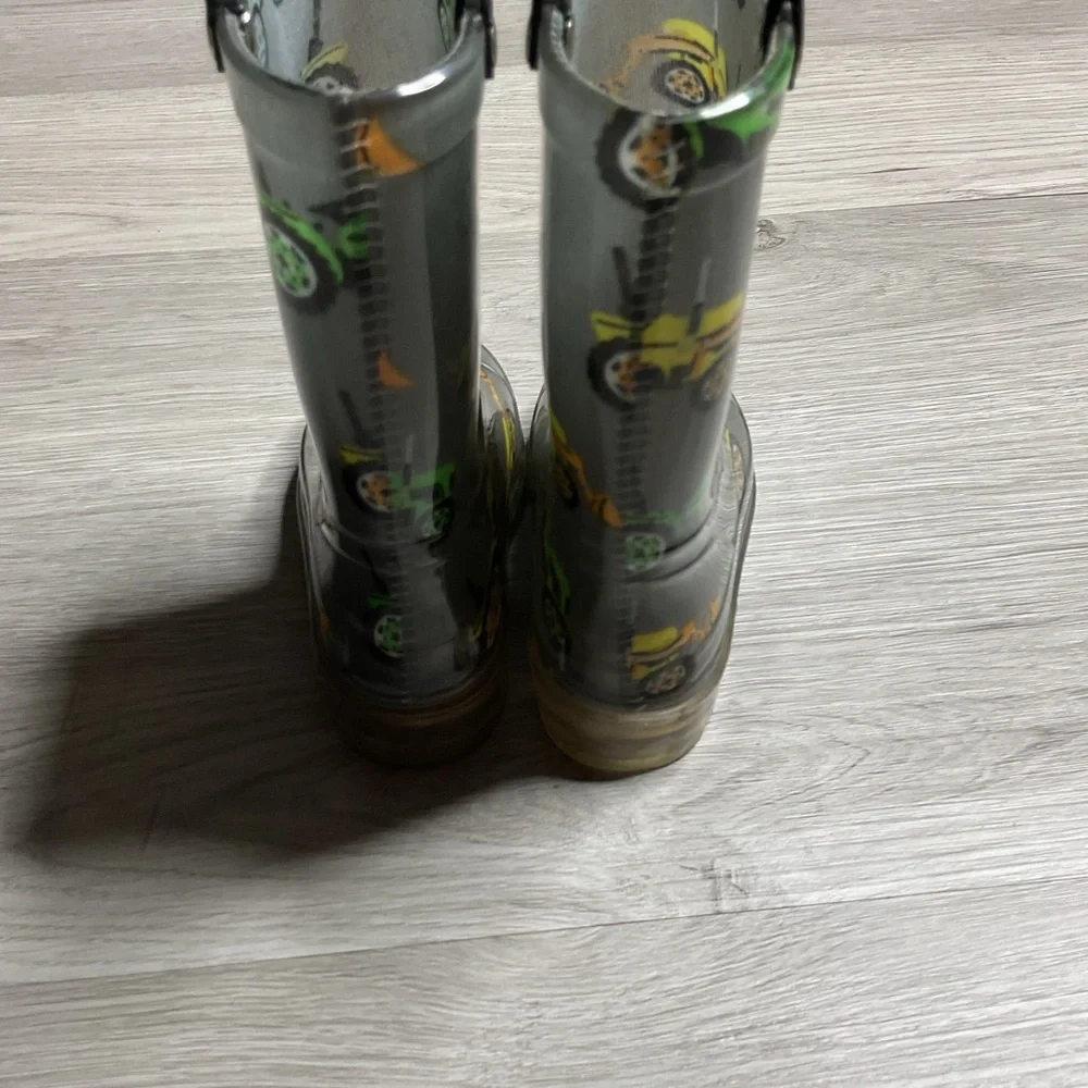 Sporto Kids Rubber Boots Tractors Gray Boot Size 5/6‎ Only One Lights Up